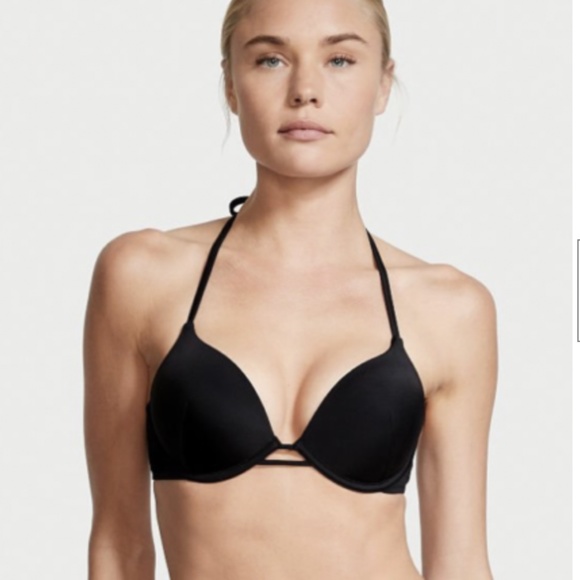 Victoria's Secret Other - 👙 Victoria's Secret Bombshell Add-2-Cups Push-Up Swim Bikini Top Black